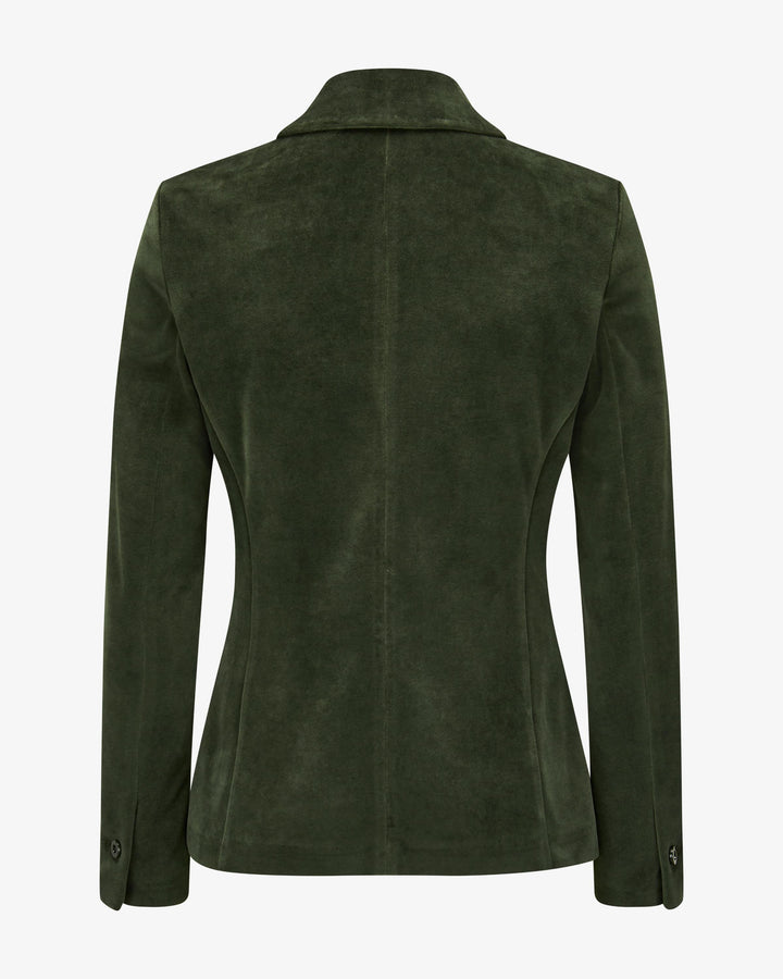 2 Button Velvet Blazer - Forest