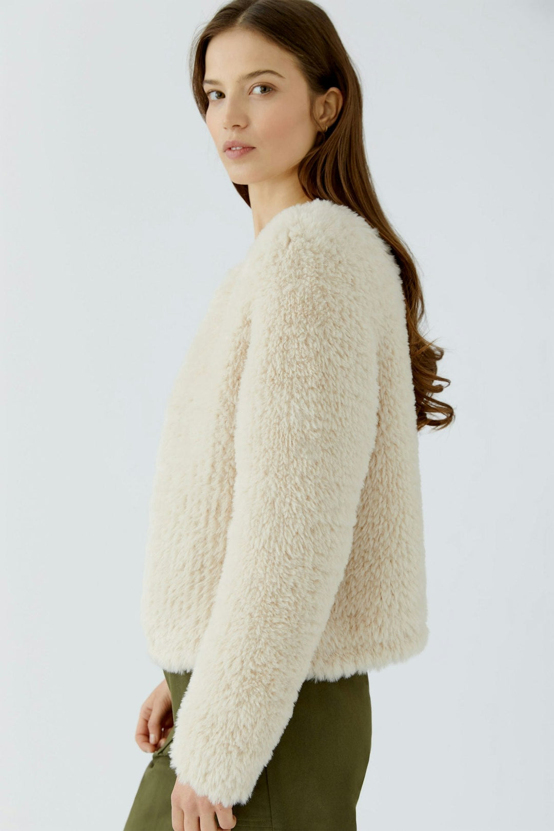 Faux-Fur Knit Jacket