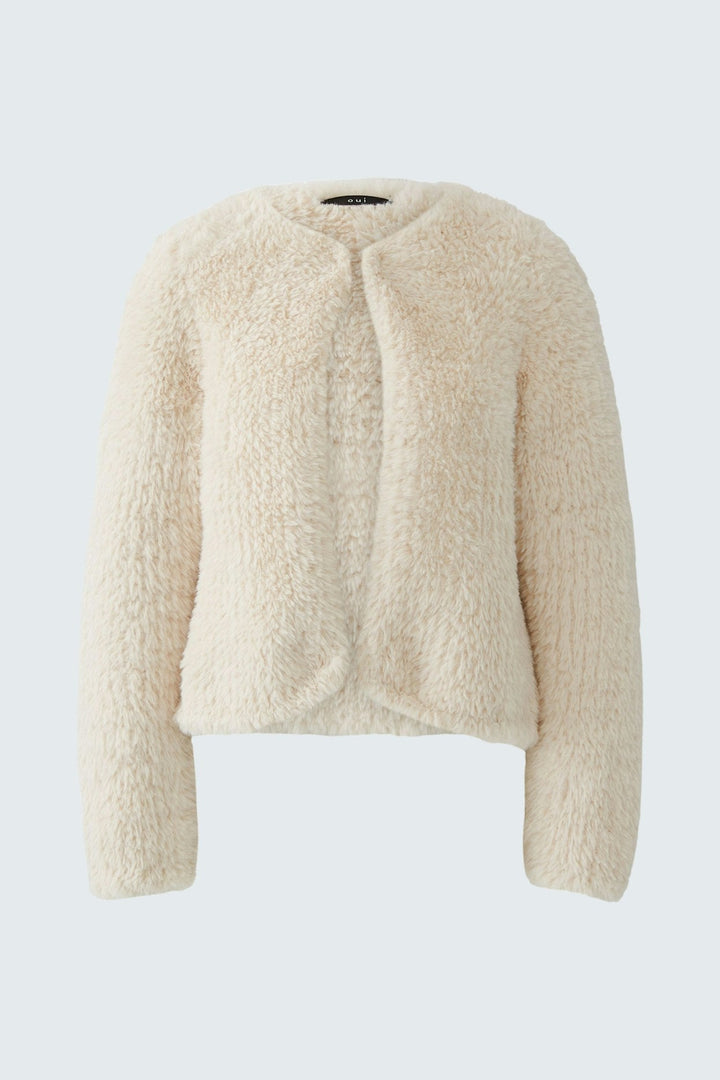 Faux-Fur Knit Jacket