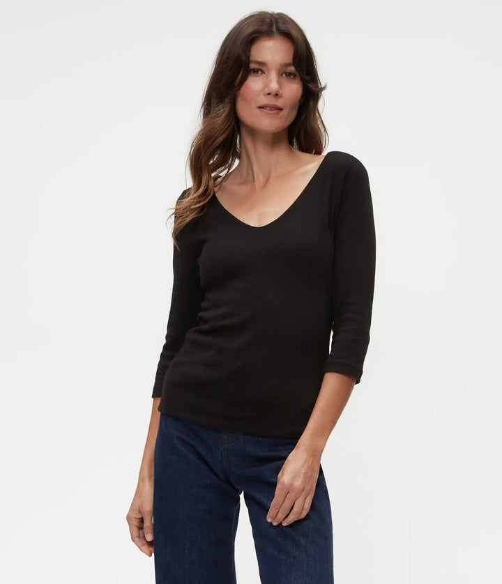 Angelina Shine V-Neck Tee