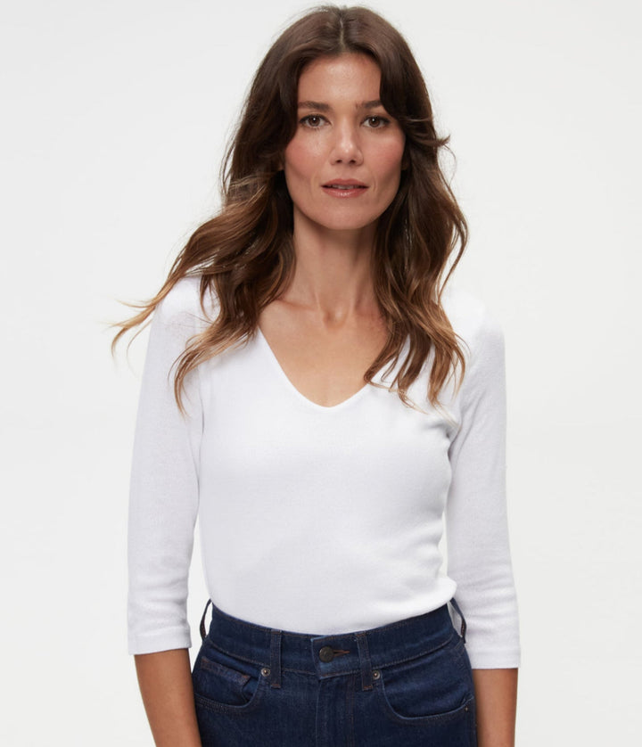 Angelina Shine V-Neck Tee