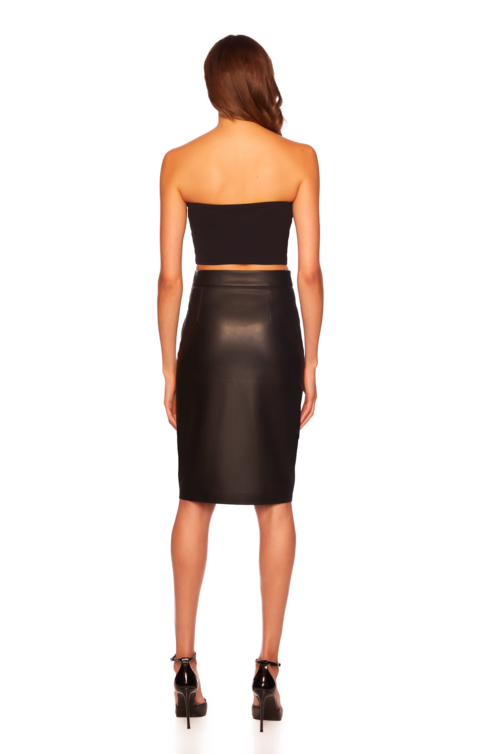 Faux Leather Pencil Skirt