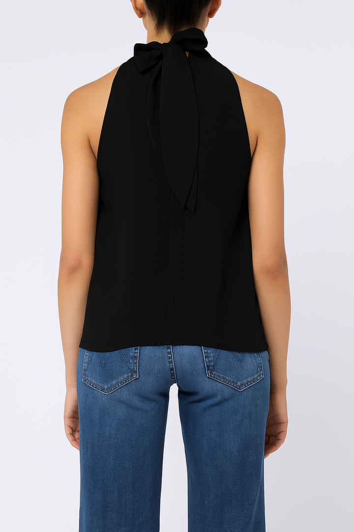 Jumbo Halterneck Top - Black
