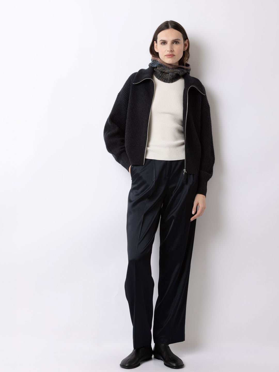 Zip Cardigan - Onyx