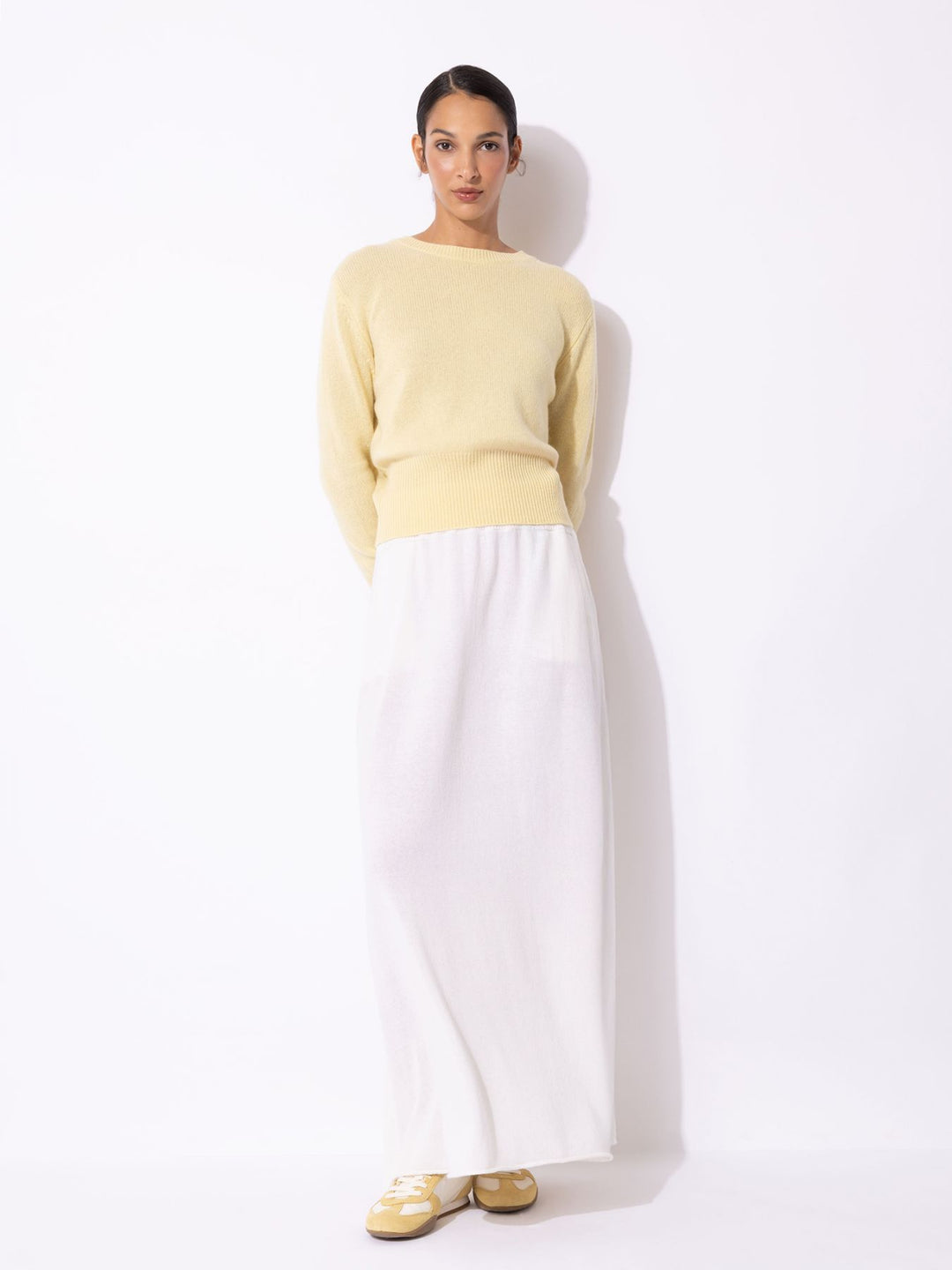Boatneck Rib Cuff Pullover - Vanilla