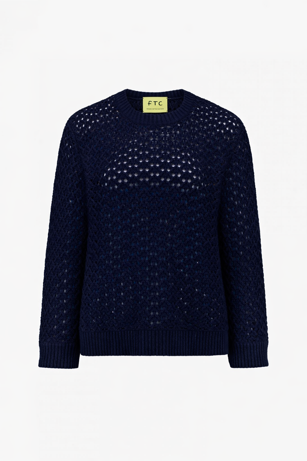 Ajour Knit Poncho - Midnight