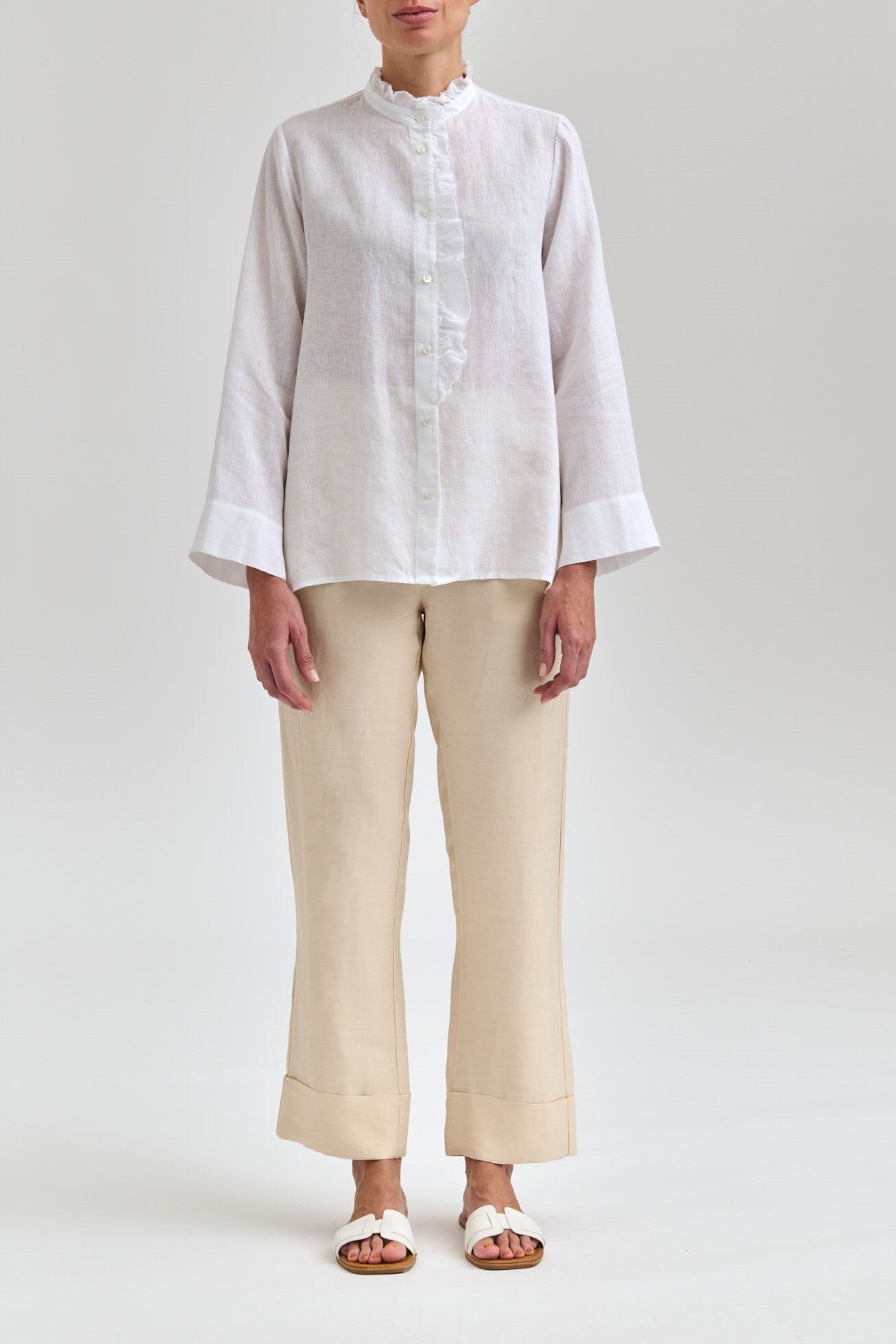 【美品】YC WhYCI Milano ストライプシャツ ブラウス レディース 美品】YC WhYCI Milano ストライプシャツ ブラウス レディース