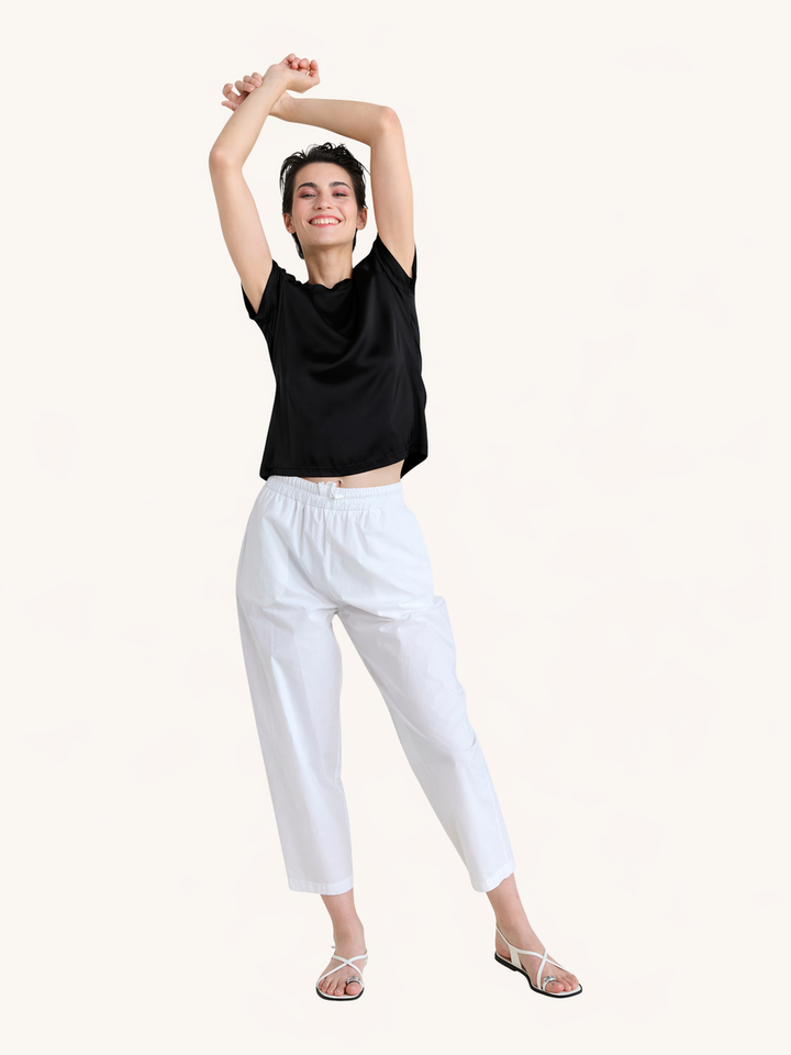Short Sleeves Crewneck Shell Top