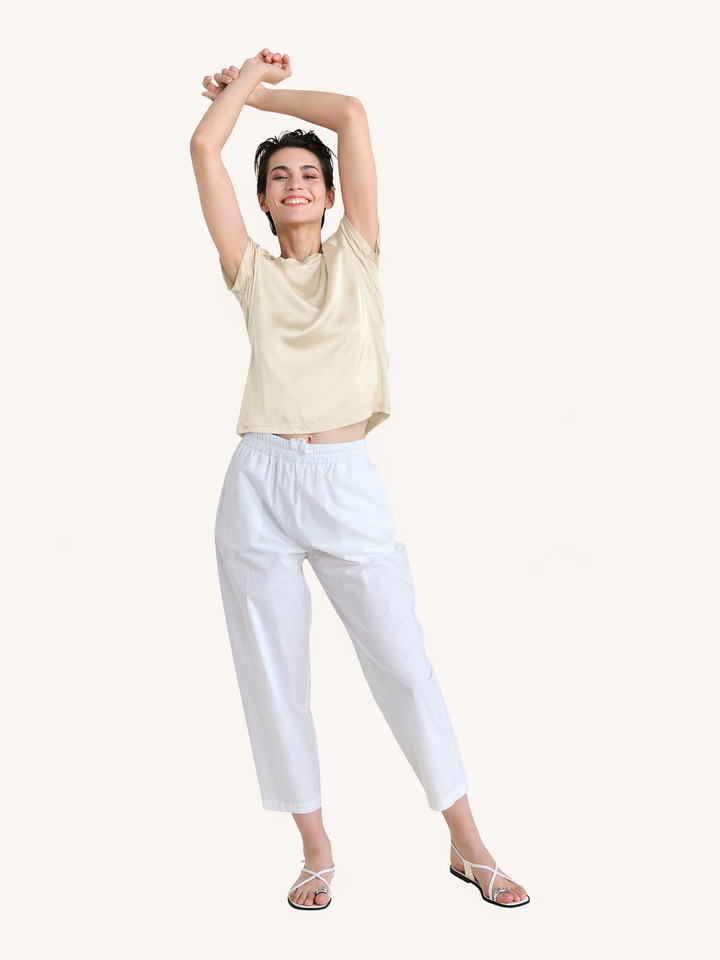 Short Sleeves Crewneck Shell Top