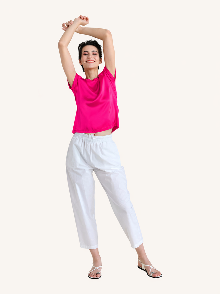 Short Sleeves Crewneck Shell Top