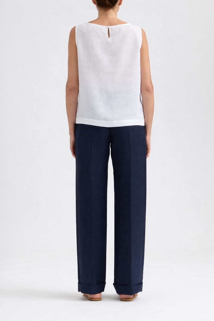 Embroidered Sleeveless Top