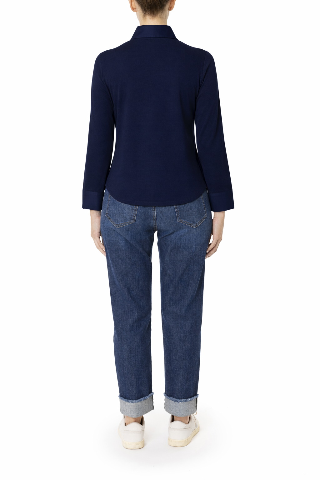 Cotton Front Shirt - Navy