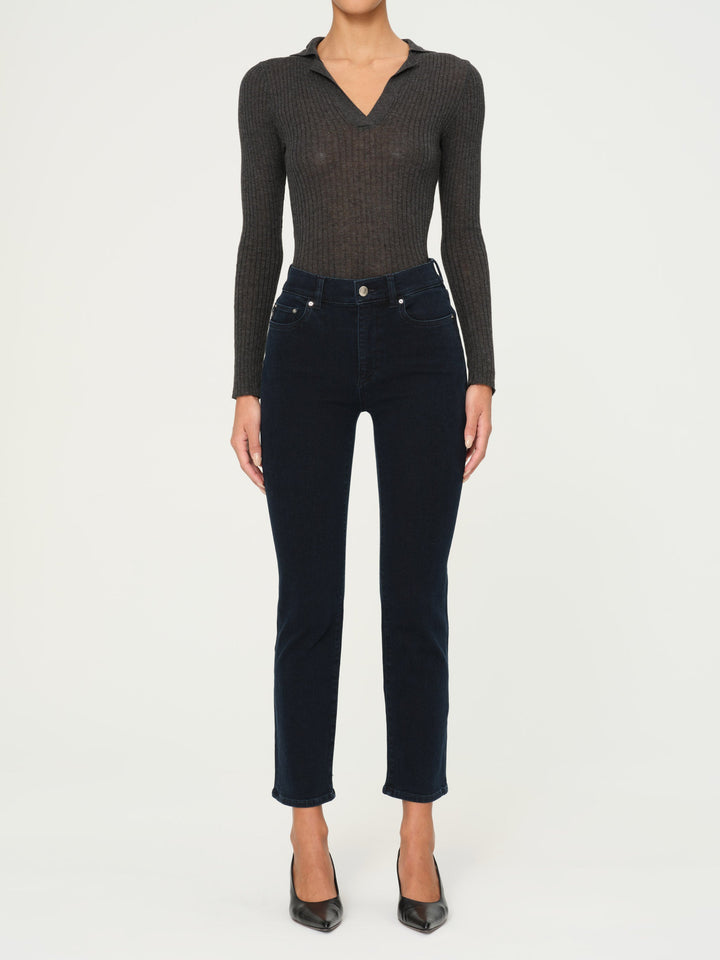Mara Straight Mid Rise Instasculpt Ankle Jeans