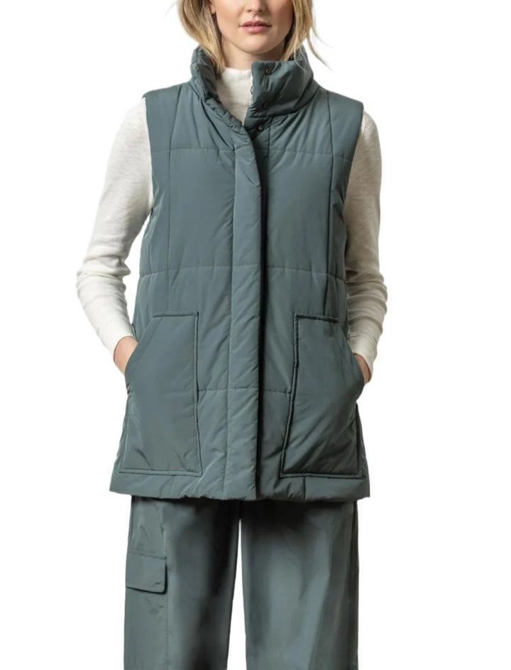 Nylon Long Vest - Mineral