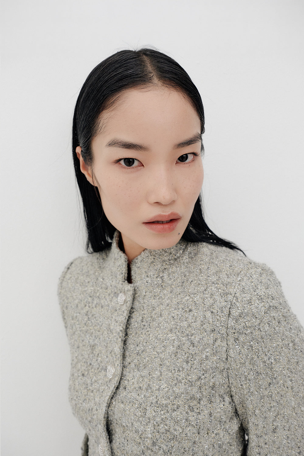 Silvia Tweed Jacket - Silver