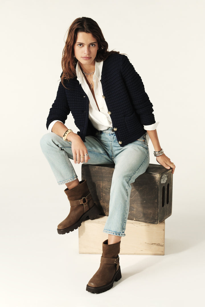 GASPARD Decorative Knit Cardigan