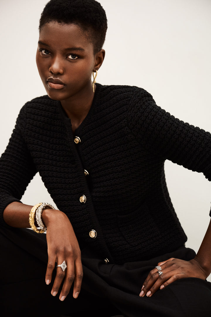 GASPARD Decorative Knit Cardigan
