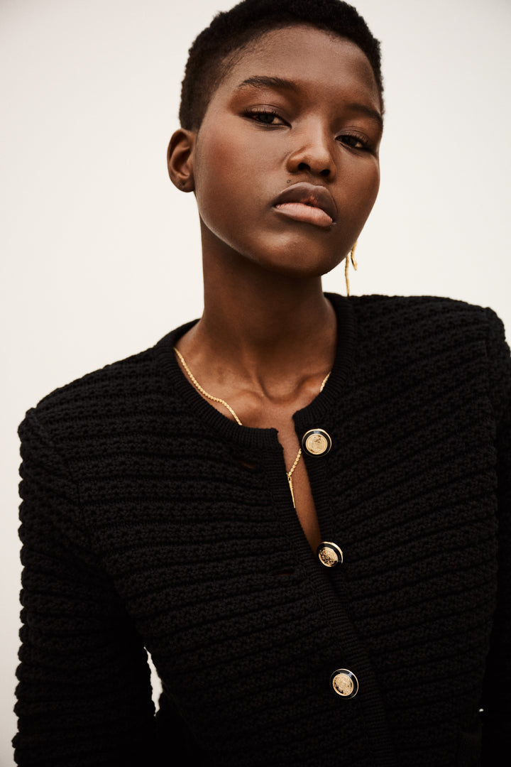 GASPARD Decorative Knit Cardigan