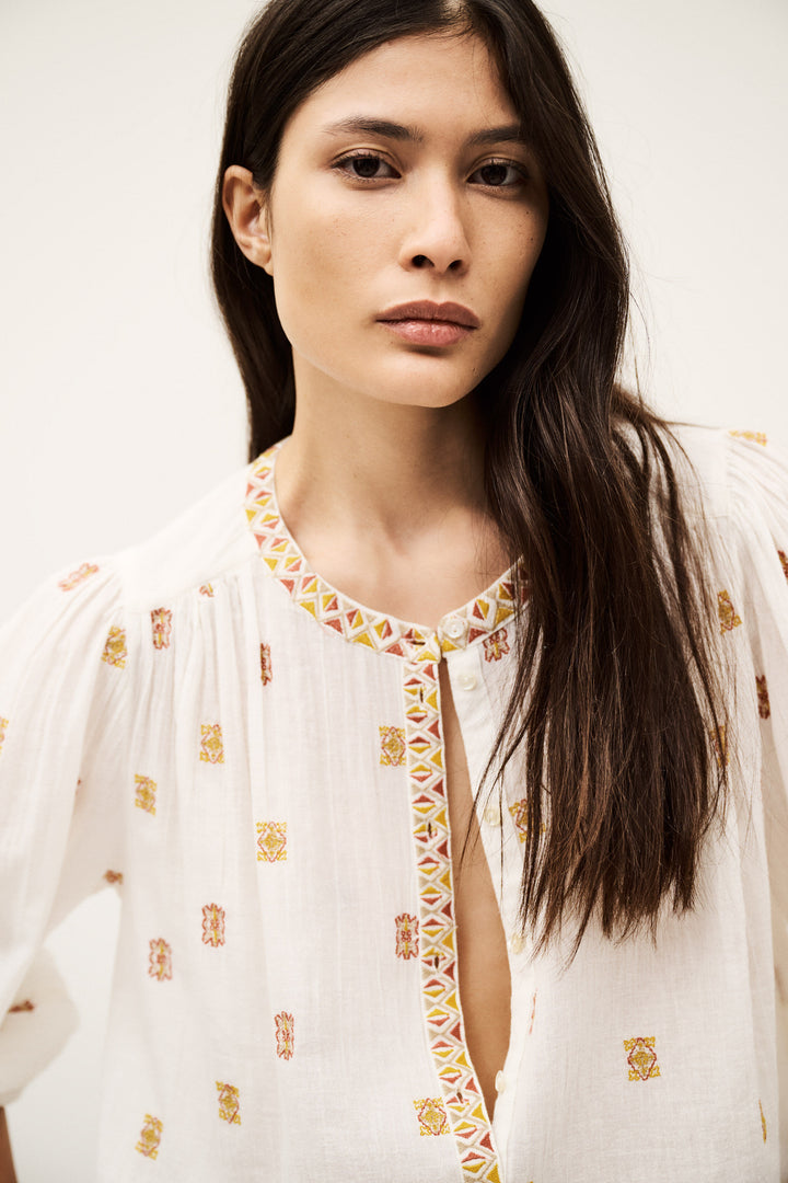 Daphne Shirt  -  Ecru