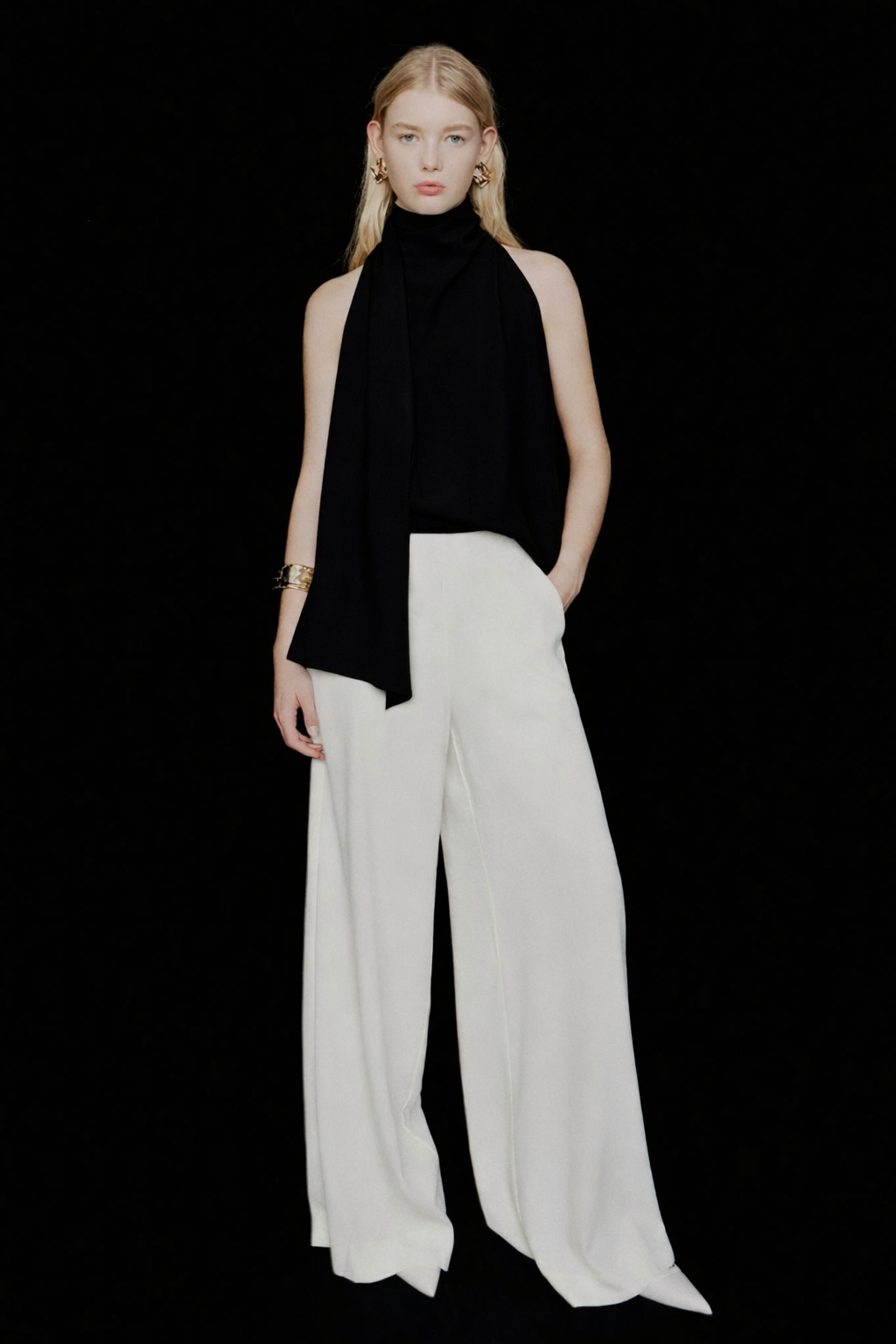 Envers Satin Halterneck Top