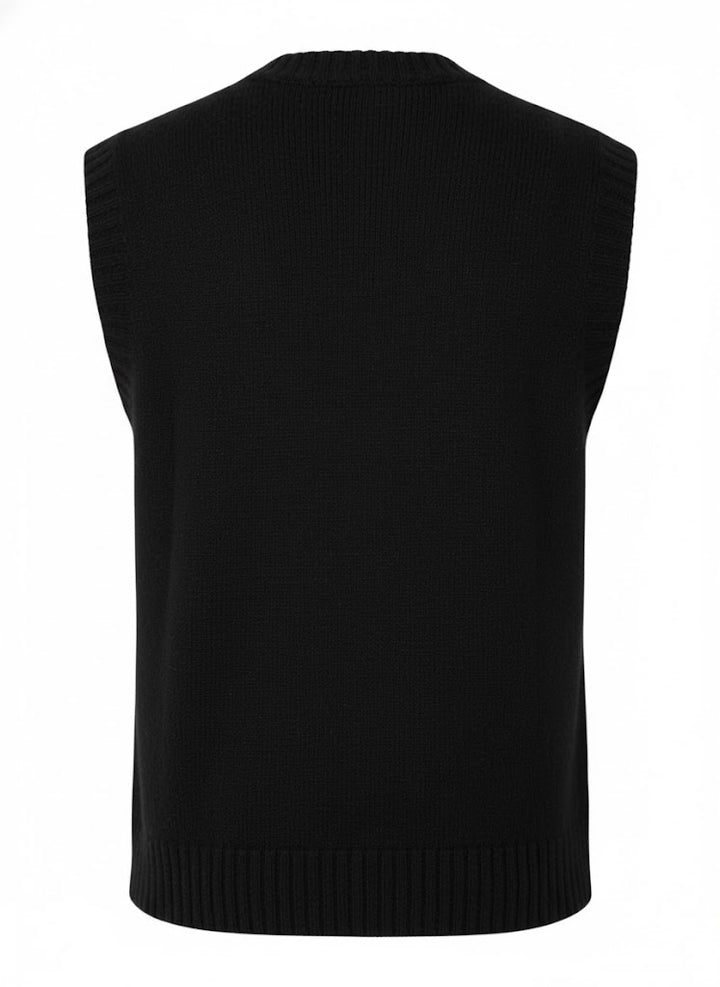Button Front Vest with Pockets