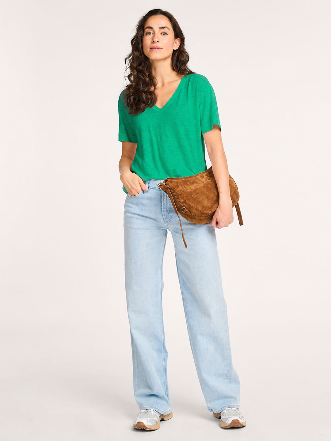 Stretch Linen Shortsleeve Semi Relaxed Shirt