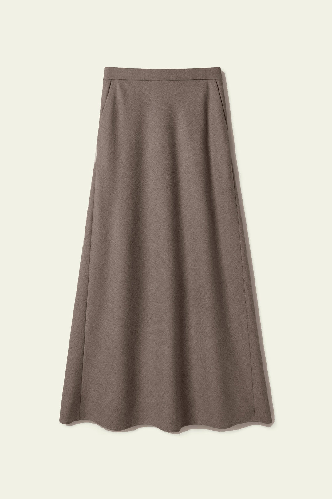 A Line Wool Flannel Skirt