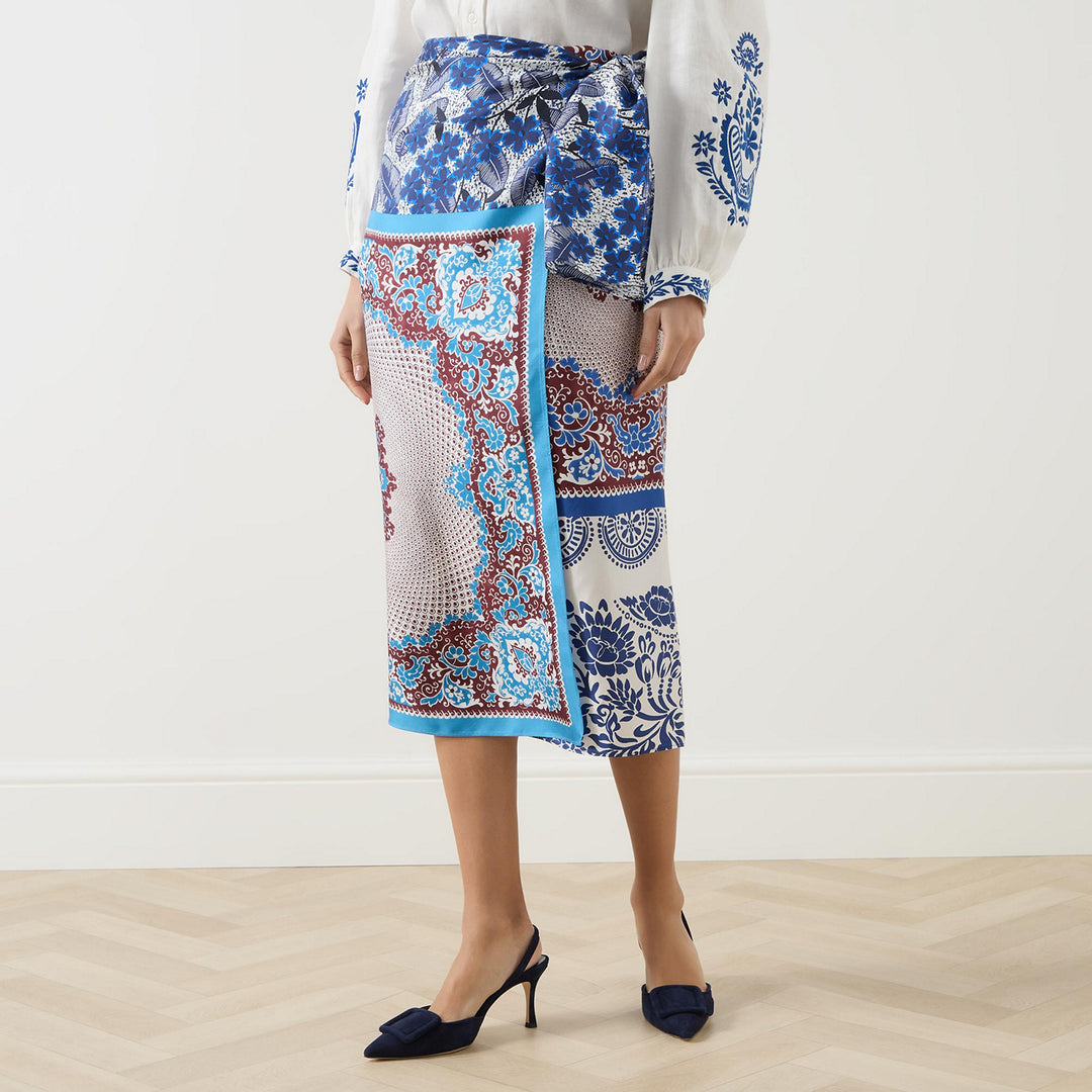 Nuevo Silk Wrap Skirt