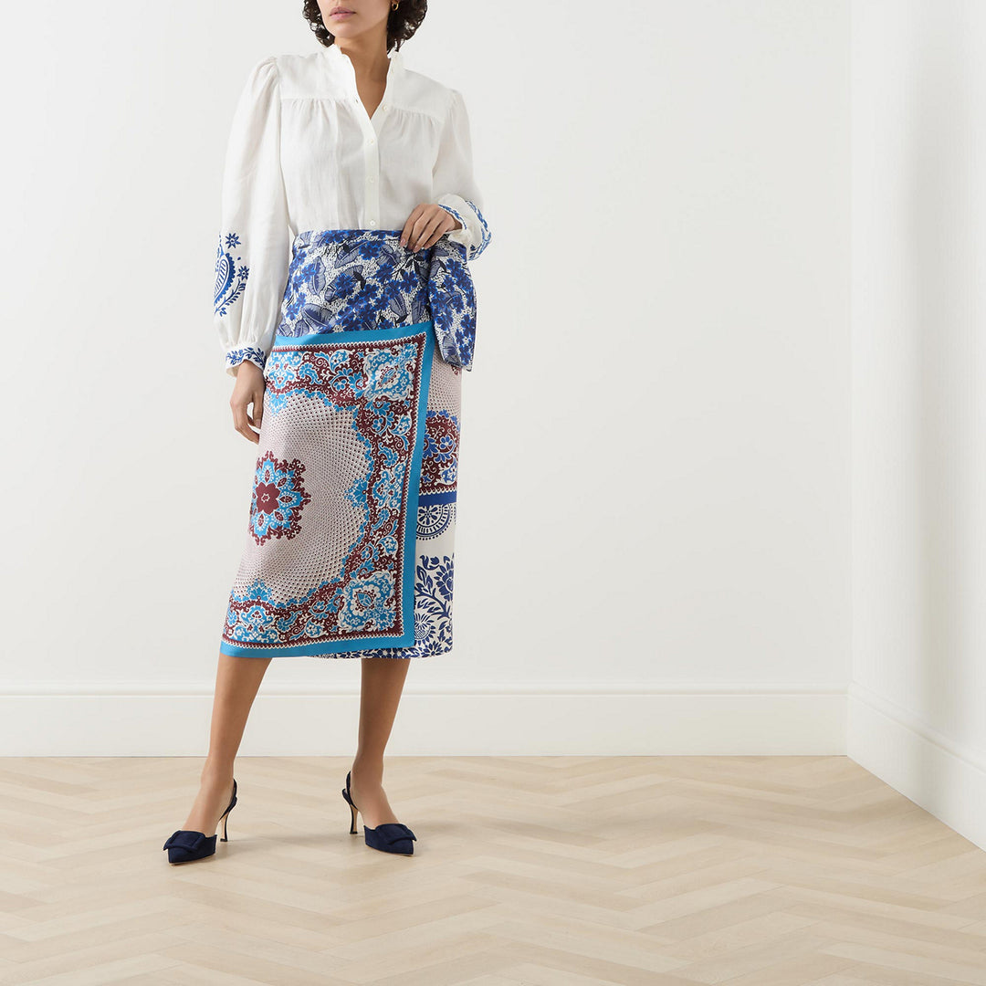 Nuevo Silk Wrap Skirt