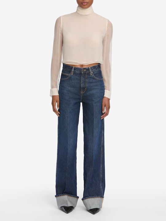 The Cuffed Wide Jean