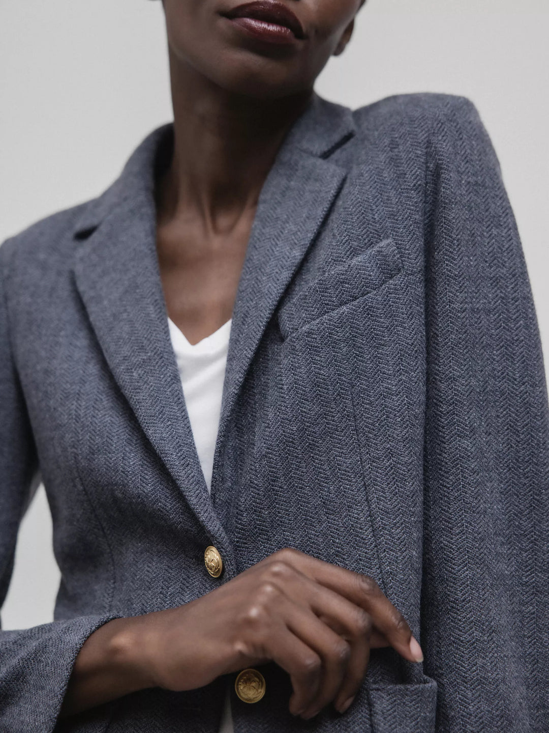 Slim Fit Herringbone Jacket