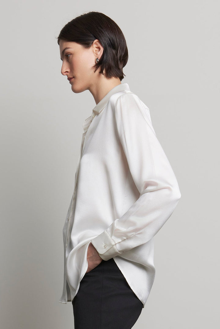 Calabasas Silk Charmeuse Blouse