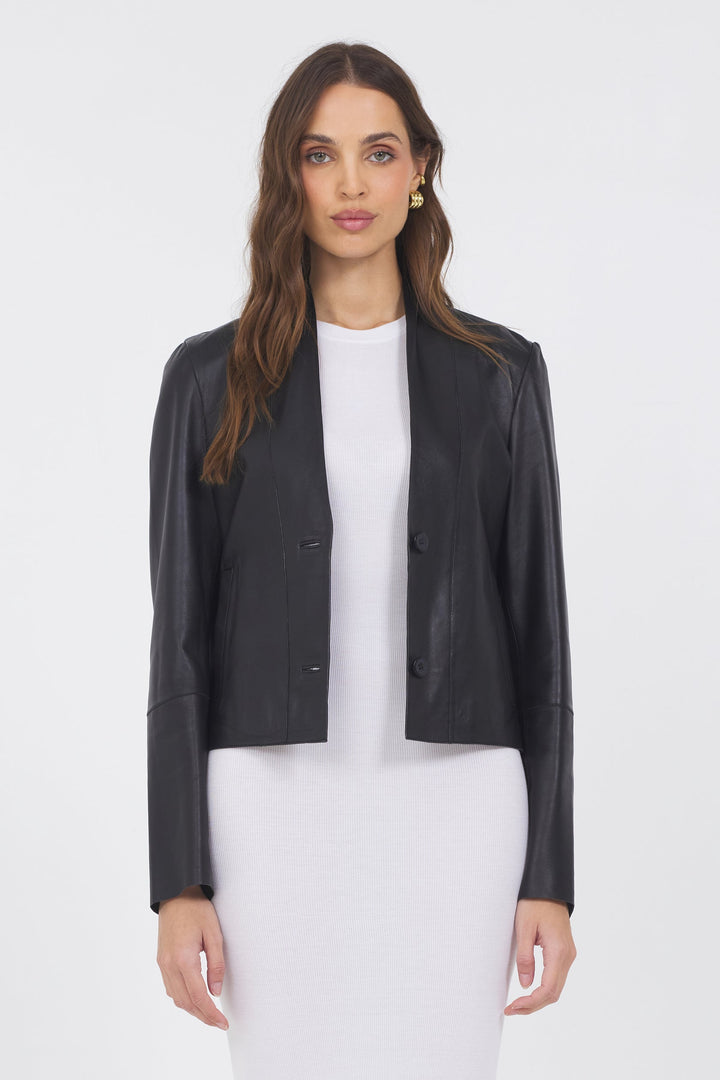 Tessa Washed Leather Jacket