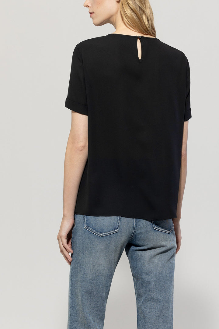 Flowing Short-sleeved Blouse Shirt