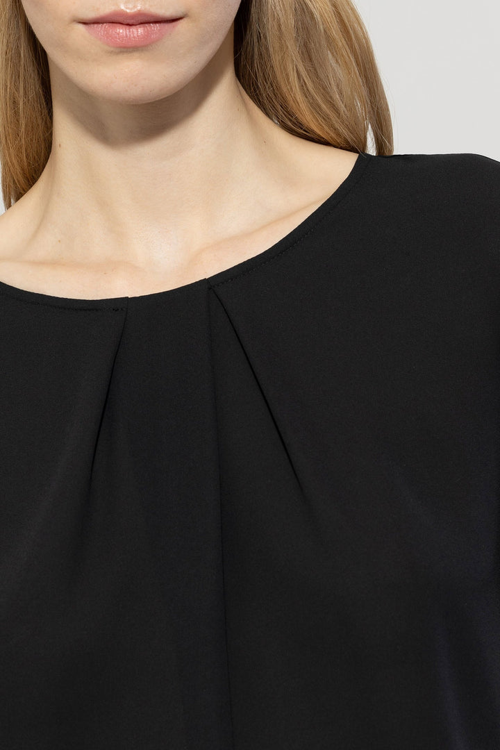 Flowing Short-sleeved Blouse Shirt