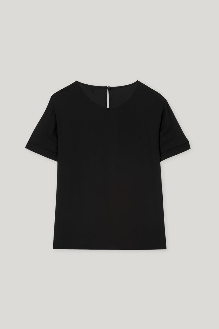 Flowing Short-sleeved Blouse Shirt