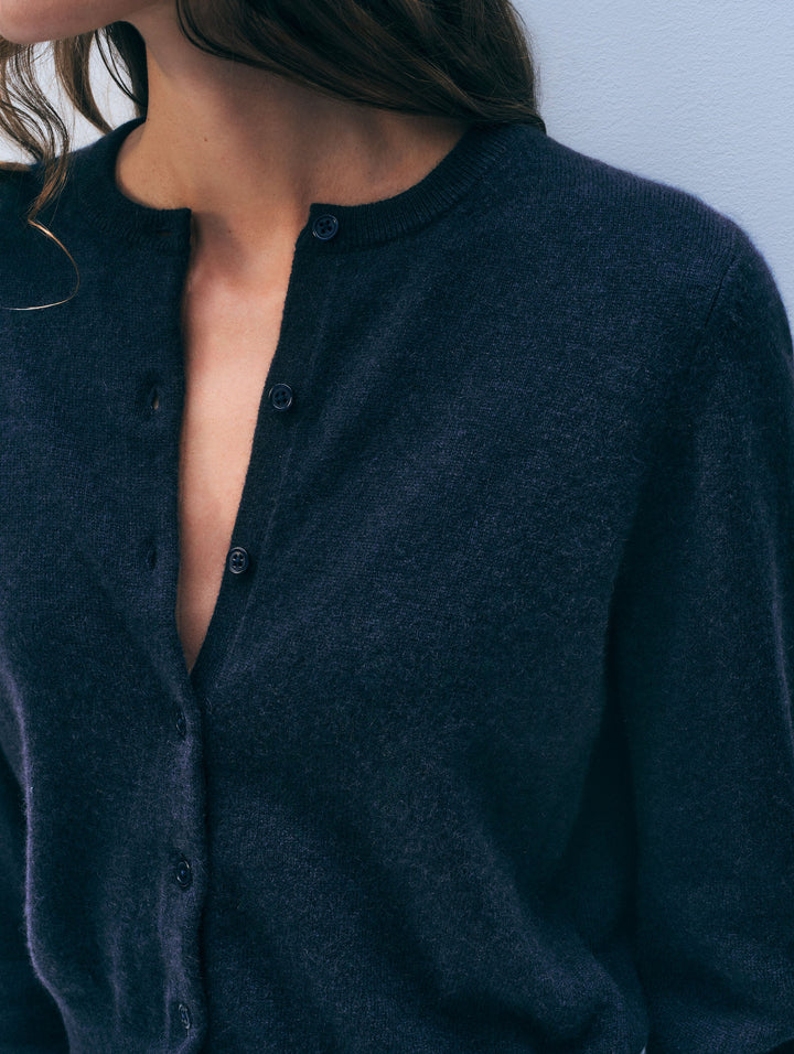 Cashmere Crewneck Cardigan