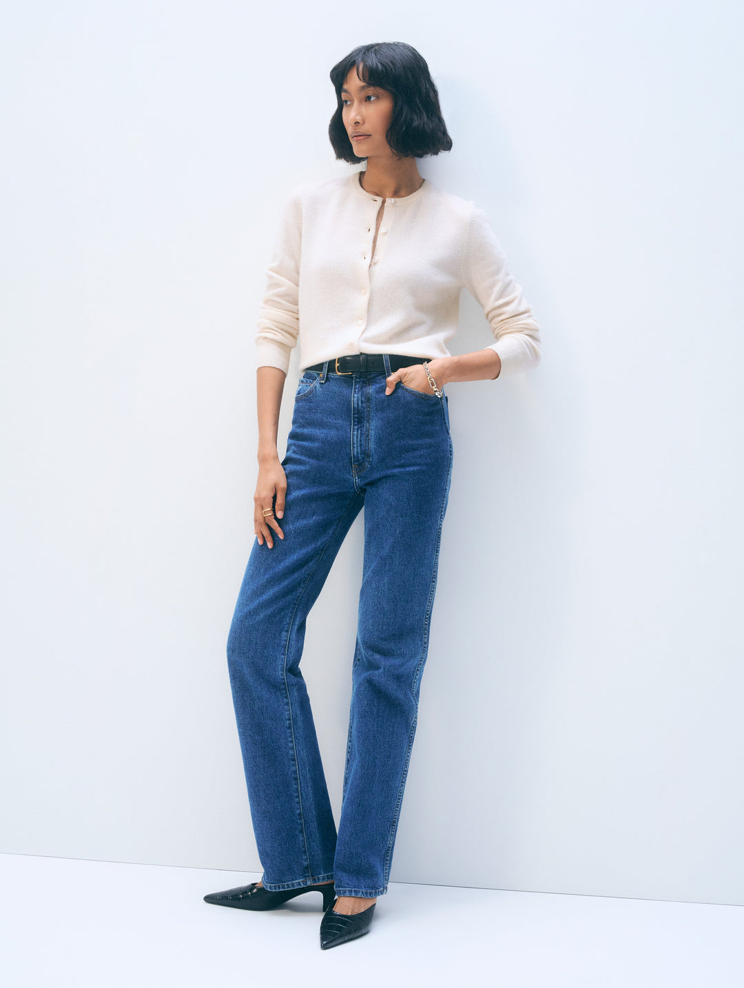Cashmere Crewneck Cardigan