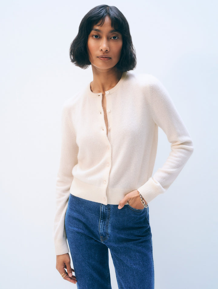 Cashmere Crewneck Cardigan