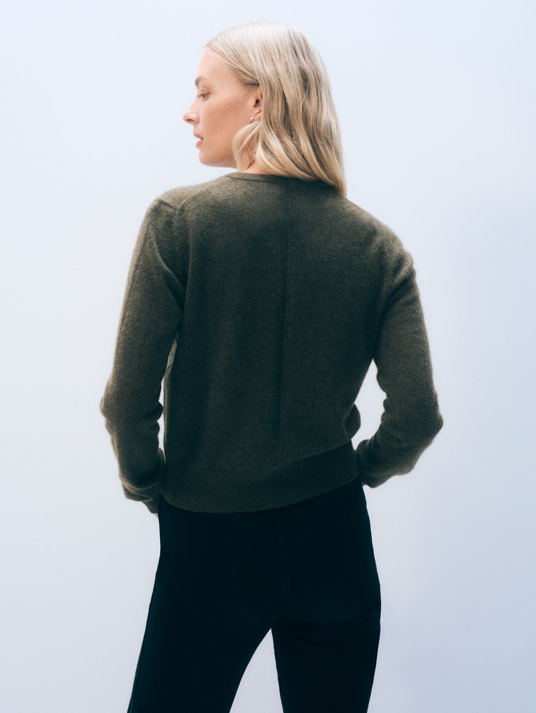 Cashmere Crewneck Cardigan