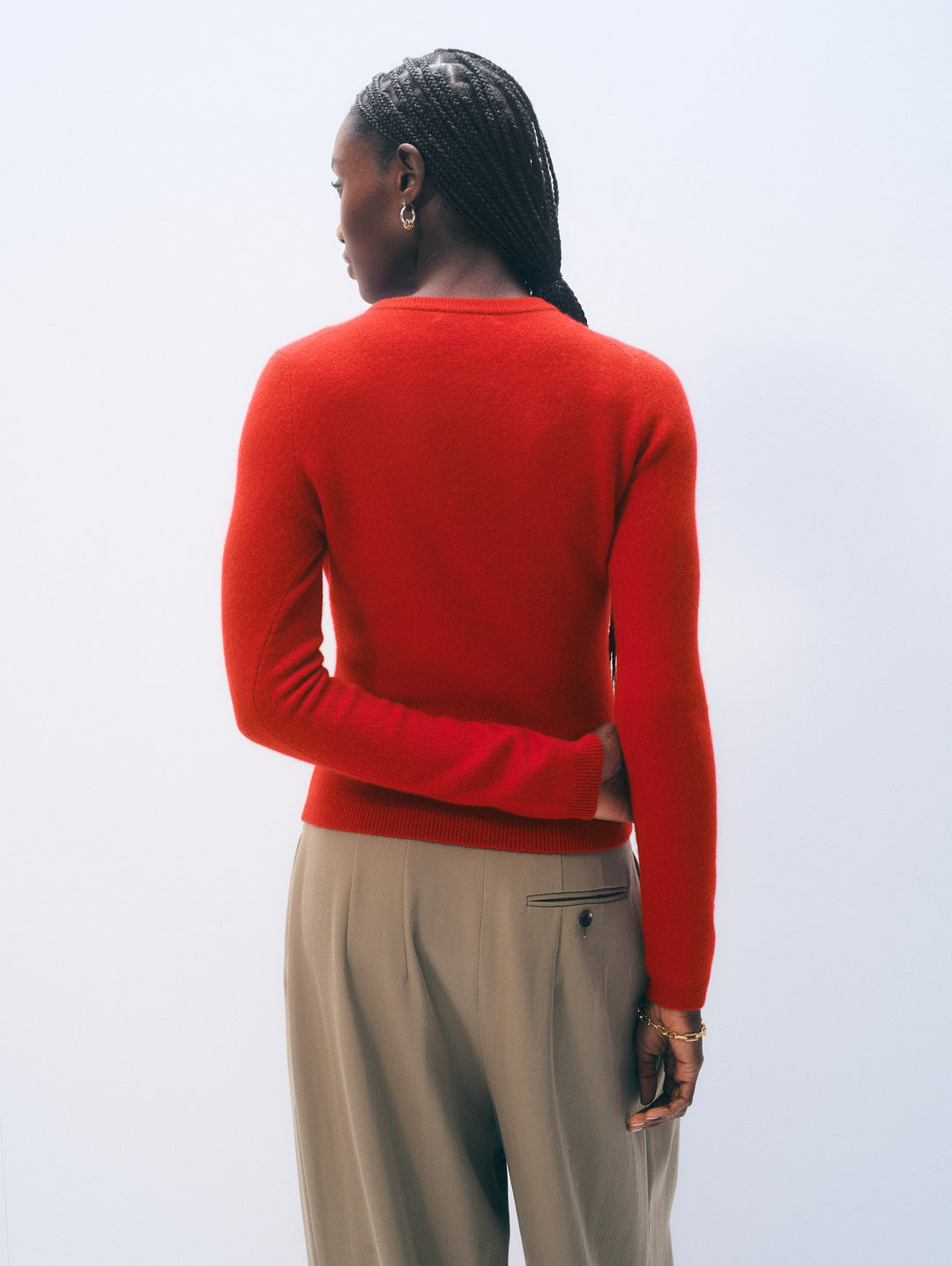 Cashmere Slim Stretch Crewneck