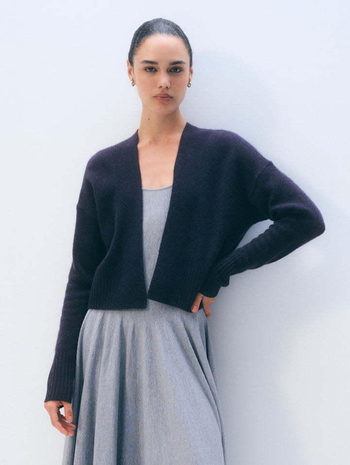 Cashmere Open Front Cardigan