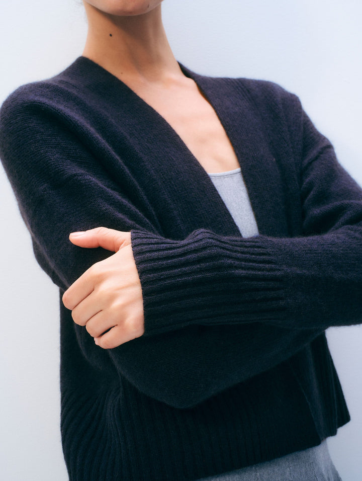 Cashmere Open Front Cardigan