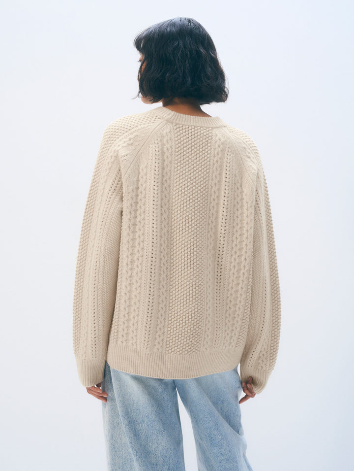 Cashmere Luxe Cable Crewneck