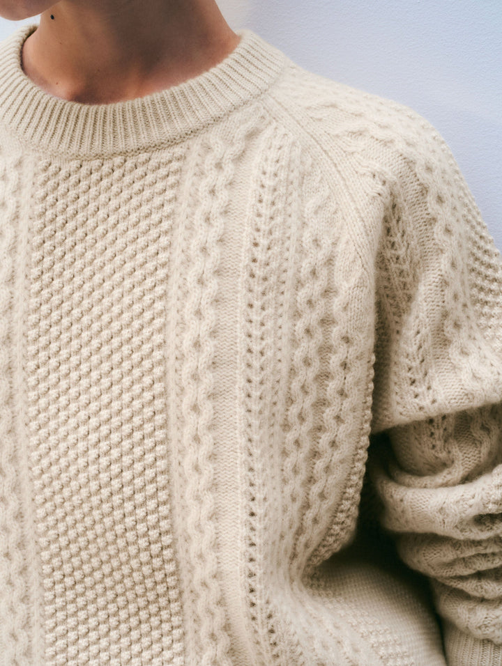 Cashmere Luxe Cable Crewneck