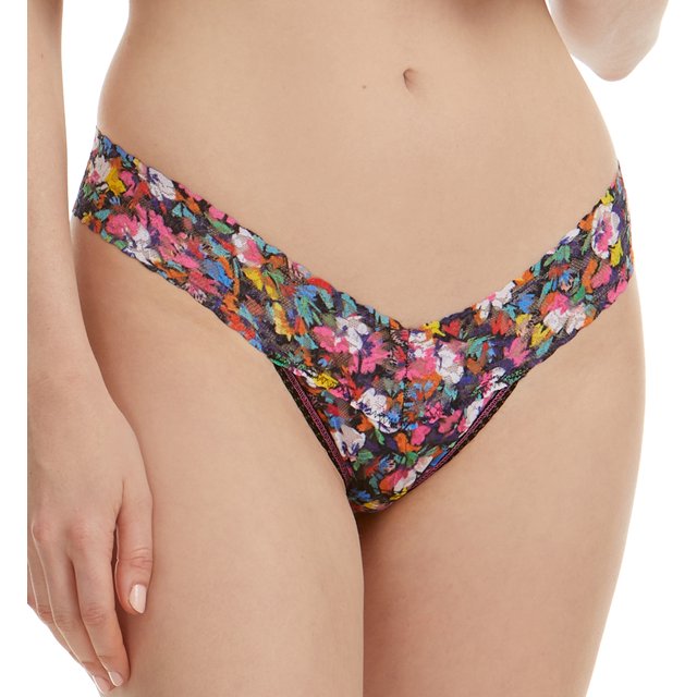 Signature Lace Printed Low Rise Thong
