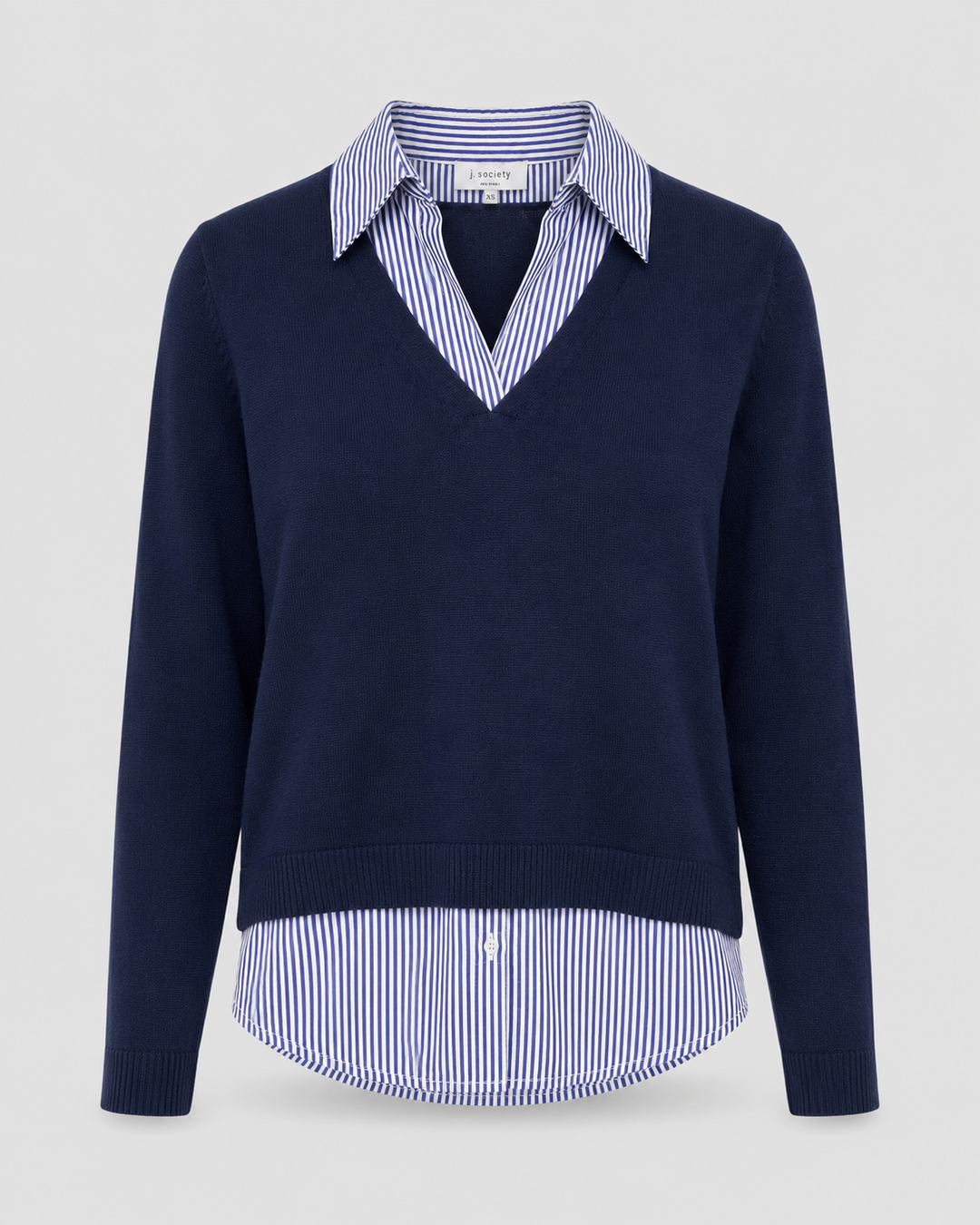 V-Neck Stripe Sweater