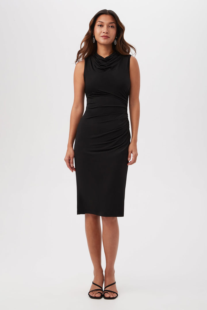 Spruce Sleeveless Slinky Jersey Midi Dress With Cowl Neck