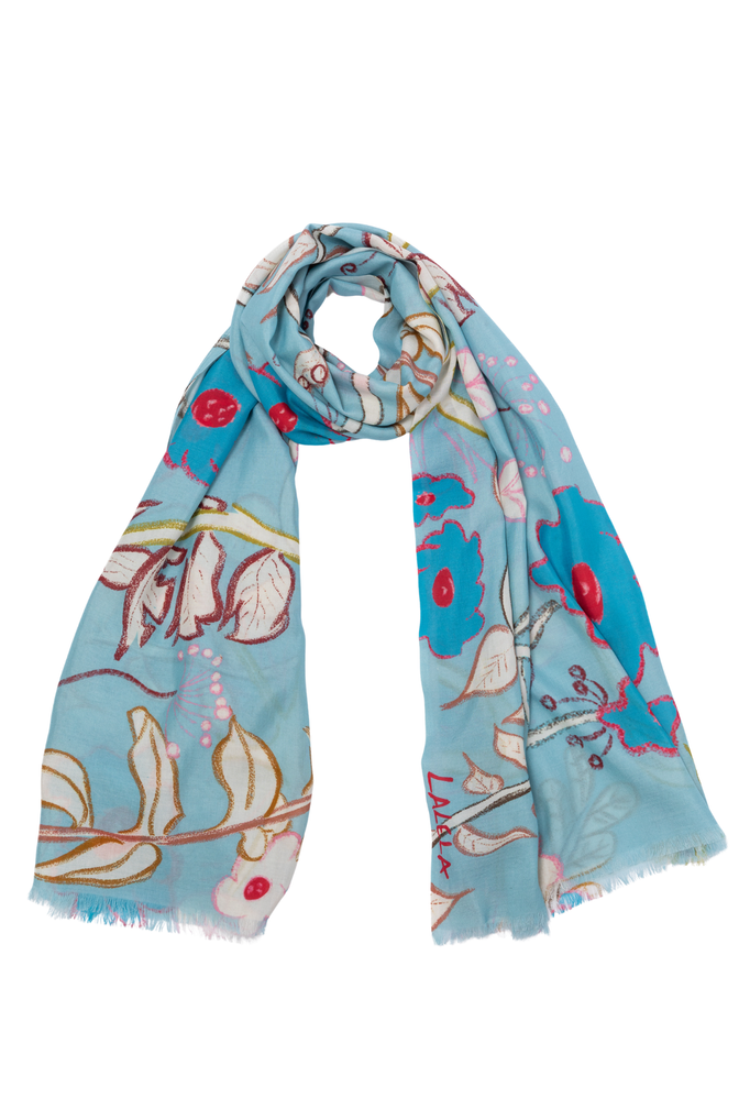 Ocean Floral Scarf