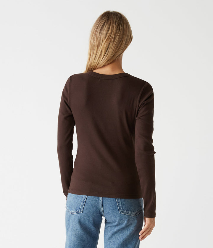 Zola Long Sleeves Ribbed Tee - Java